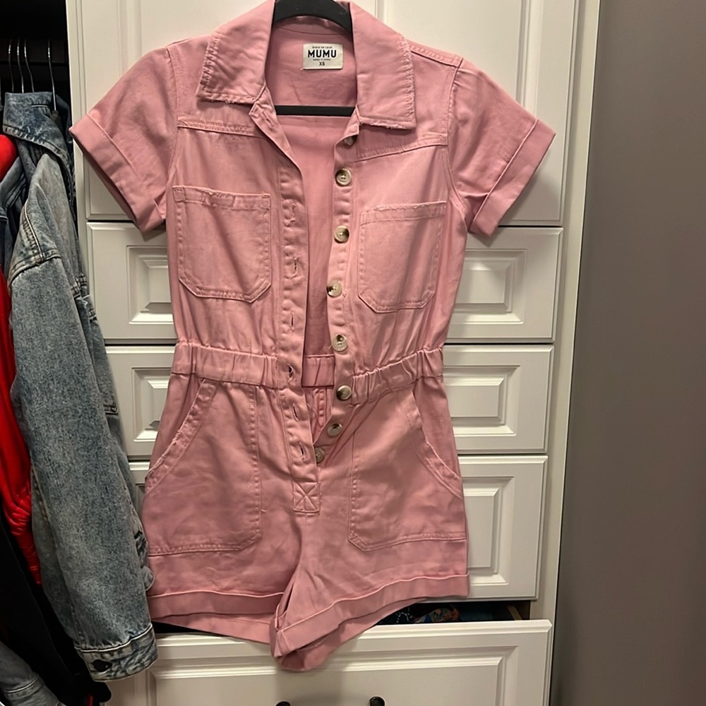 Pink romper by Show me your MUMU